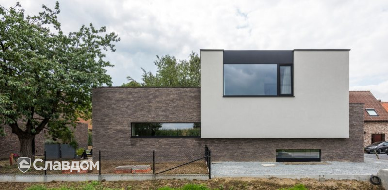 Частный дом в Генте с облицовкой кирпичом Terca Iluzo Grijs-zwart