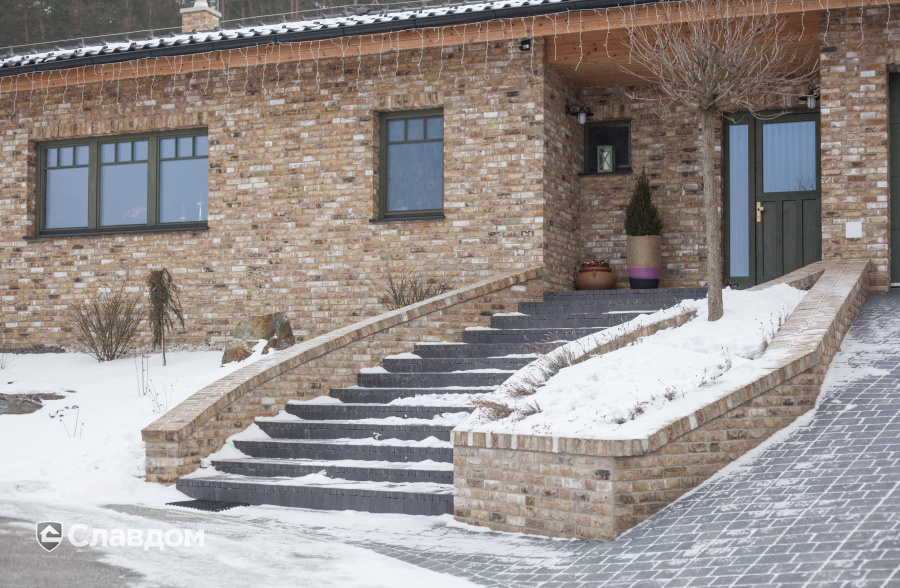 Частный дом с облицовкой кирпичом ENGELS HANDFORM Barnsteen