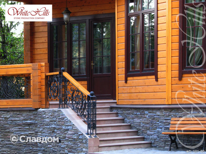 Коттедж с применением облицовочного камня White Hills Кросс Фелл 101-80