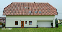 Двухэтажный дом с черепицей TONDACH Sulm antique engobe