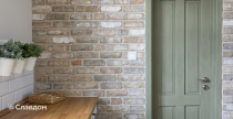 Интерьер столовой с применением кирпича ENGELS RETRO Toscane antiek