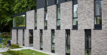 Студенческое общежитие в Генте с облицовкой кирпичом Terca Iluzo Grijs-zwart