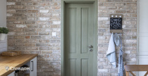 Интерьер столовой с применением кирпича ENGELS RETRO Toscane antiek
