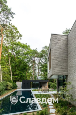 Частный дом в Бонхейдене с облицовкой кирпичом Terca Polaris Wasserstrich Spezial Grijs