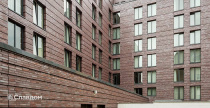 Отель сети Hampton by Hilton с облицовкой кирпичом MUHR 10 Violettblau geflammt