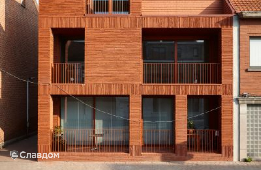Многоквартирный дом в Схотене с облицовкой кирпичом Terca Cassia Rood