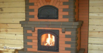 Печь с применением облицовочного кирпича Lode JANKA +BRUNIS+BRUNIS F15