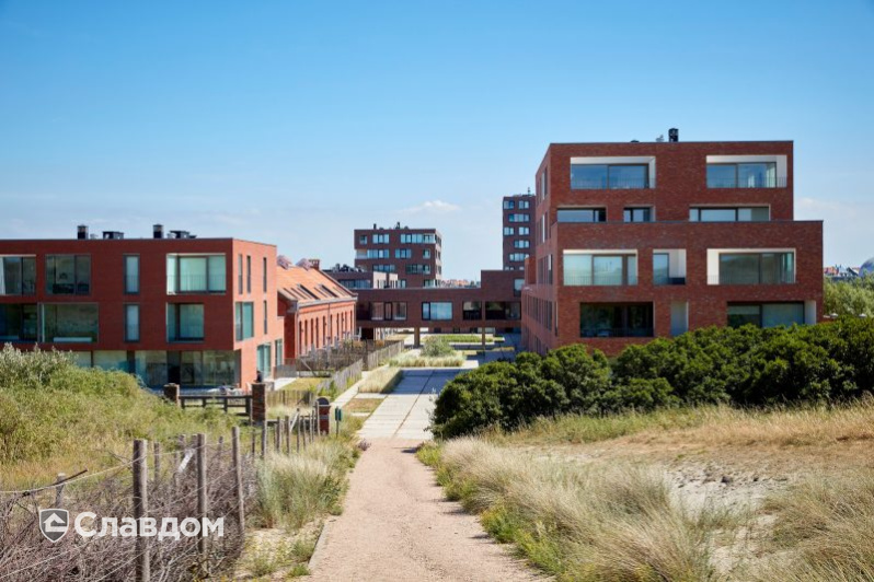 Жилой квартал с облицовкой миксом кирпича Terca Ombra и Tinto