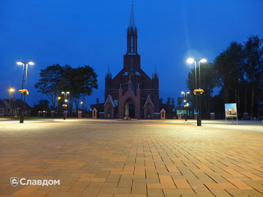 Площадь в г.Кайшядорис с применением брусчатки Penter Baltic Klinker Pavers Nuance