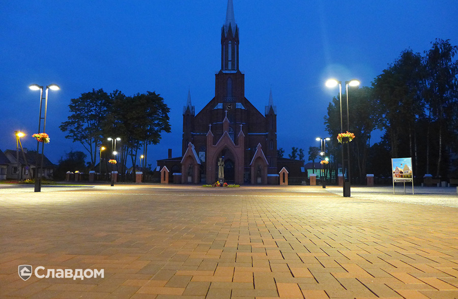 Площадь в г.Кайшядорис с применением брусчатки Penter Baltic Klinker Pavers Nuance