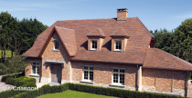 Коттедж с применением керамической черепицы Koramic Pontigny Plain Tile Brown Flamed