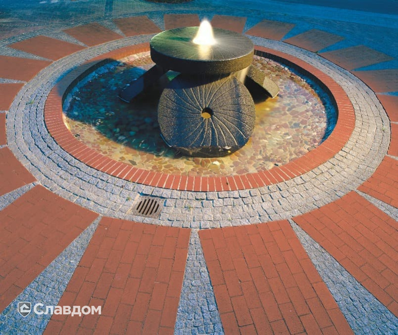 Сквер с применением брусчатки Penter Weserbergland