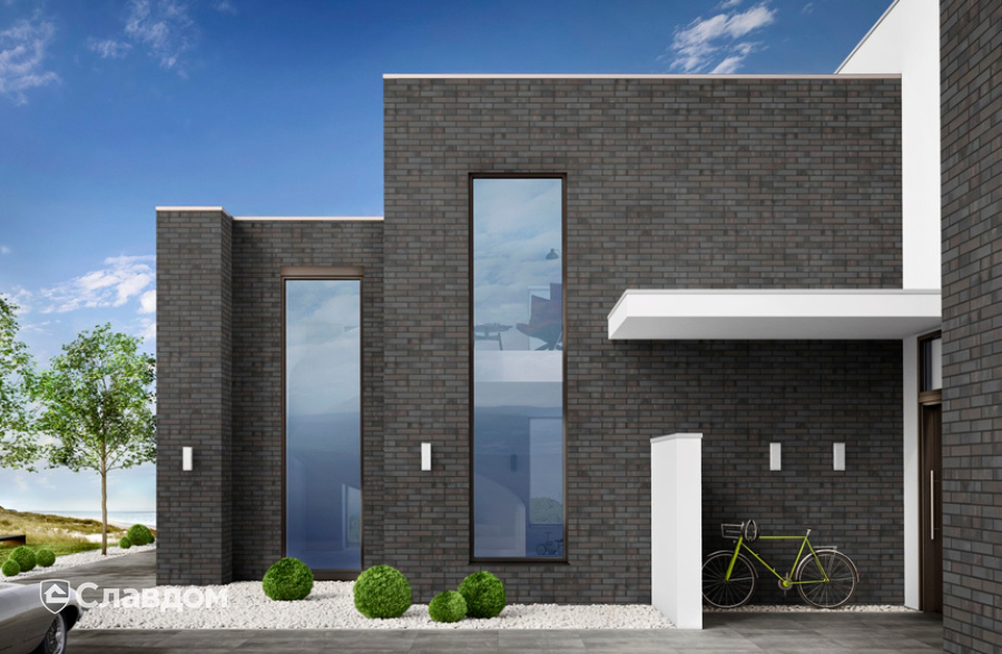 Загородный дом с отделкой клинкерной плиткой Stroeher Brickwerk