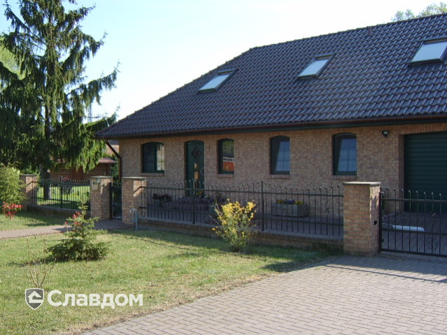 Одноэтажный коттедж с облицовкой кирпичом Terca Orchidee Rose