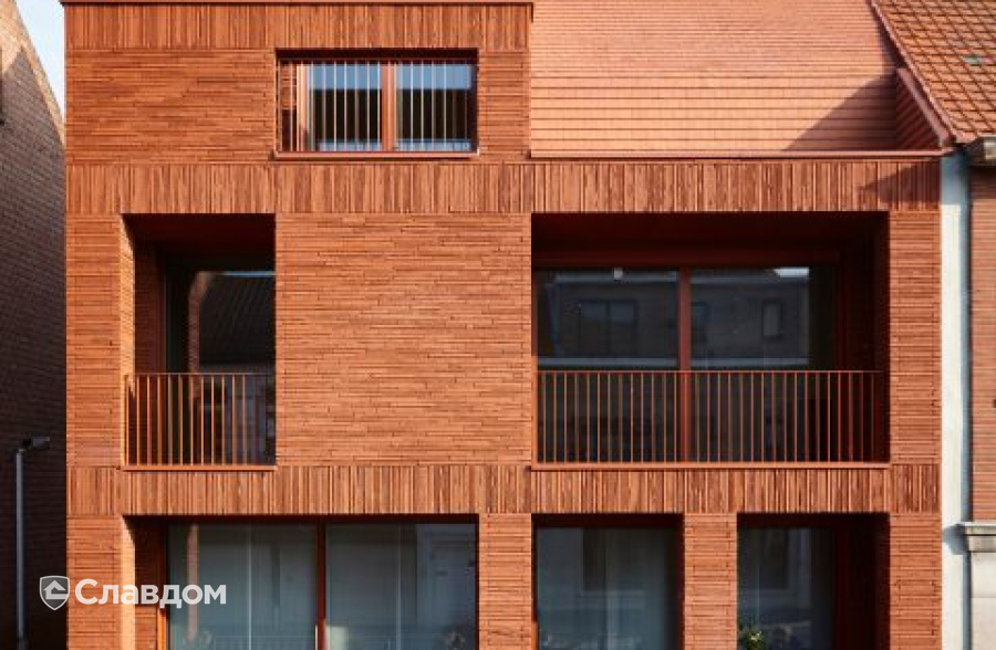 Многоквартирный дом в Схотене с облицовкой кирпичом Terca Cassia Rood