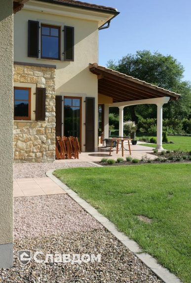 Частный дом с применением керамической черепицы Koramic Karthago 14 Sahara