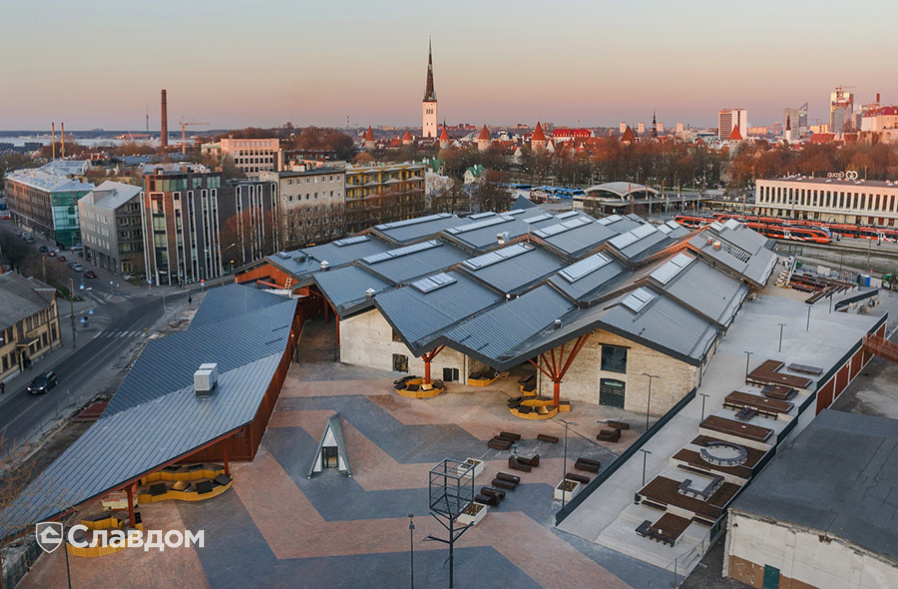 Вокзальный рынок в Таллине с применением брусчатки Penter Baltic Klinker Pavers Nuance