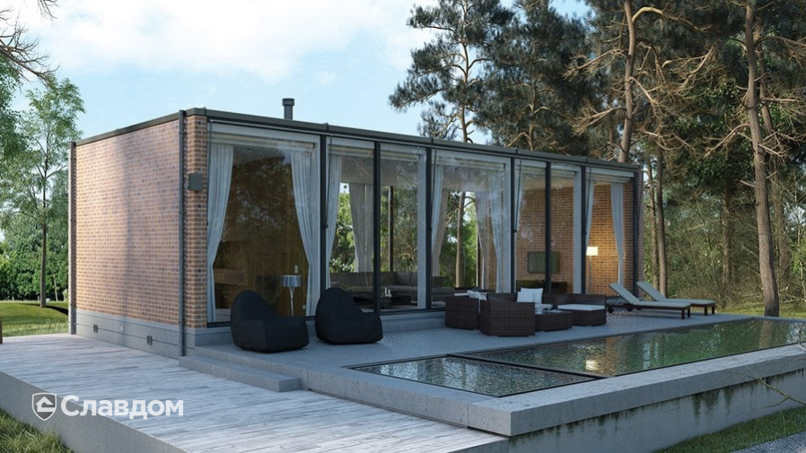 Частный дом с облицовкой фасадной клинкерной плиткой King Klinker Old Castle HF07 Old house