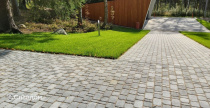 Дорожки частного дома с мощением брусчаткой Выбор Старый город Кварцит