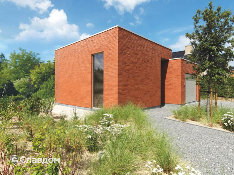 Частный дом в Синт-Идесбальд с облицовкой кирпичом Terca Marono Rood