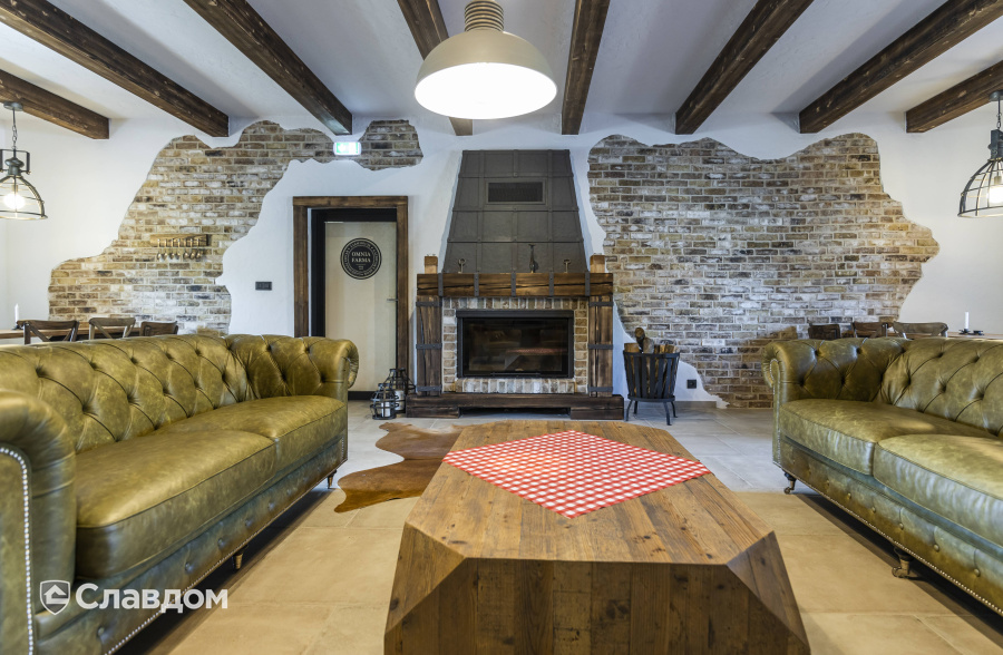 Ресторан с применением керамического кирпича ENGELS HANDFORM Barnsteen