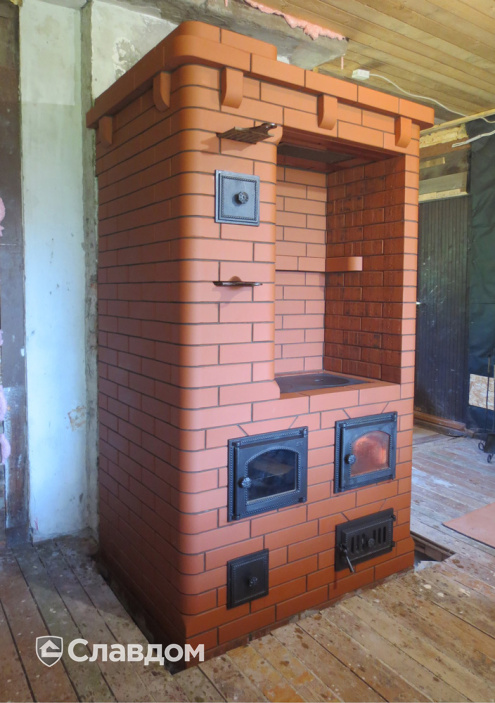 Печь с использованием облицовочного кирпича Lode Janka