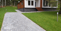 Дорожки частного дома с мощением брусчаткой Выбор Старый город Кварцит