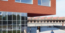Школа в Кортрейке с облицовкой кирпичом Terca Marono Rood Extra