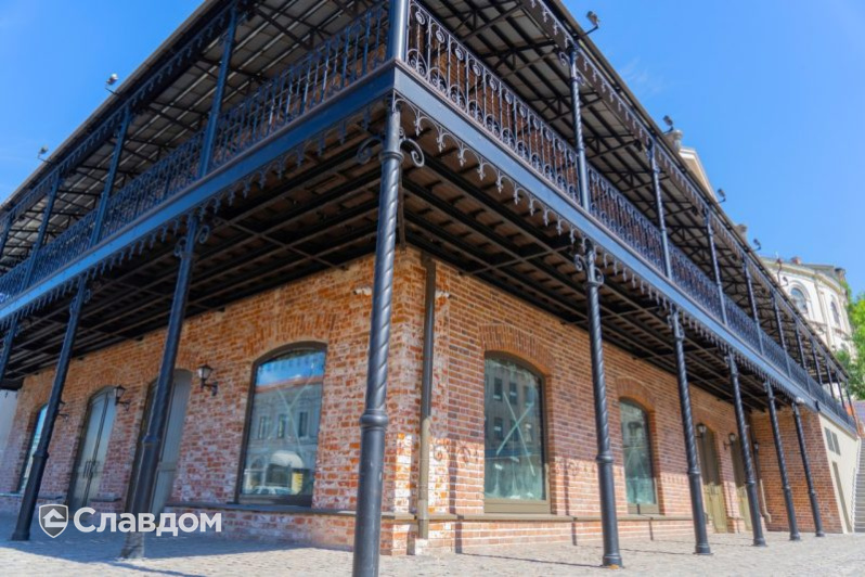 Лавка купца Курманаева в Казани с облицовкой кирпичом Terca Pastorale