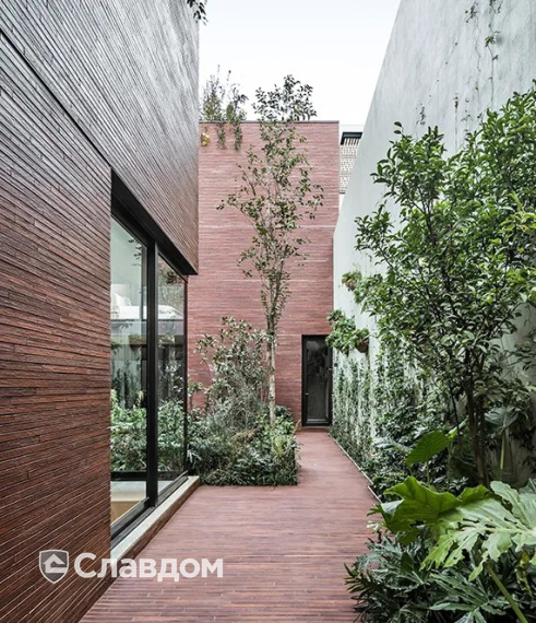 Дом в Мехико с облицовкой кирпичом S.Anselmo Corso Terra PG