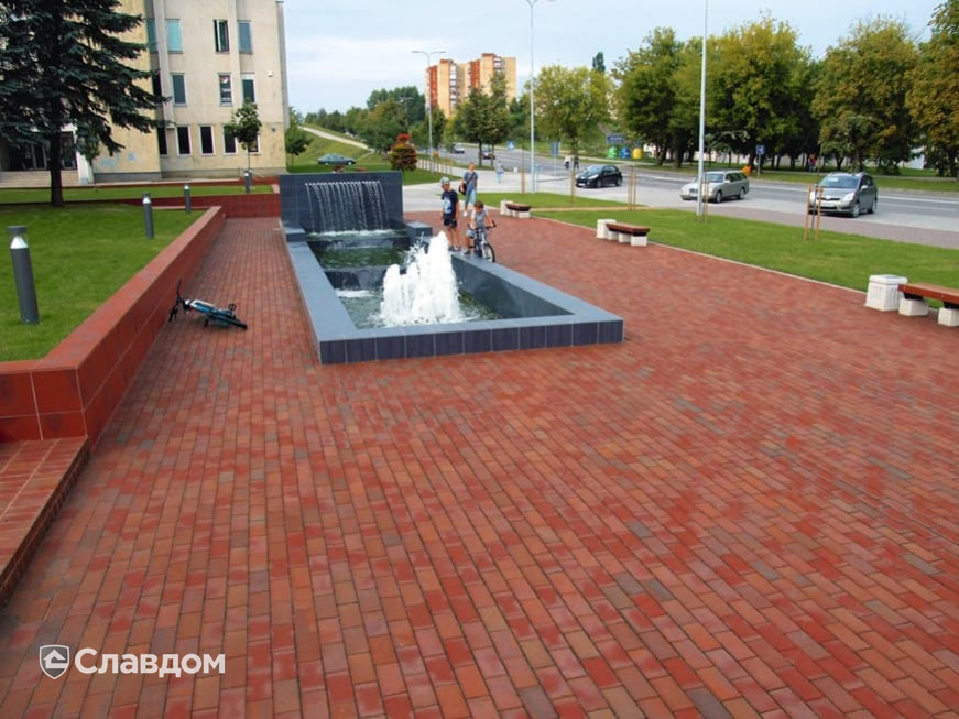 Сквер с применением брусчатки Penter Lubeck
