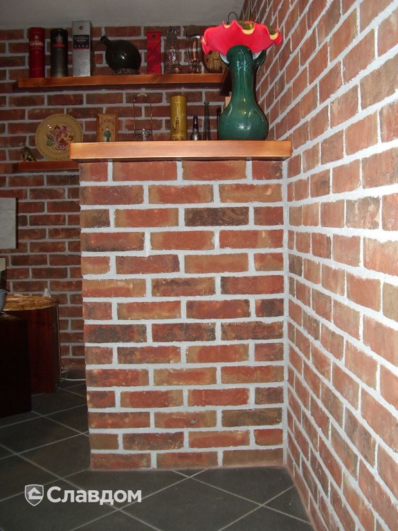 Интерьер дома с облицовкой кирпичом Terca Bijou