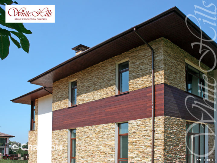 Жилой дом с применением облицовочного камня White Hills Кросс Фелл 100-10