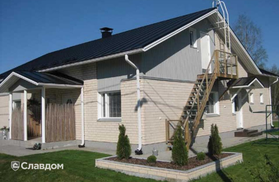 Коттедж с облицовкой кирпичом Terca Kuura гладкий