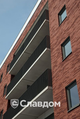 Многокартирный жилой дом в Генте с облицовкой кирпичом Terca Marono Rood