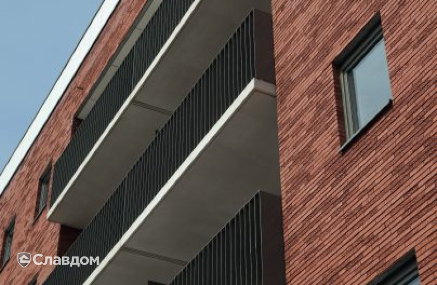 Многокартирный жилой дом в Генте с облицовкой кирпичом Terca Marono Rood