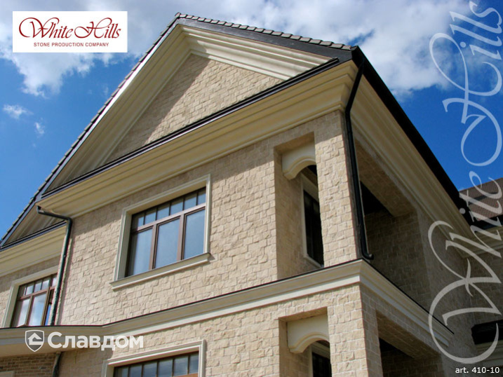 Частный дом с использованием облицовочного камня White Hills Шинон 410-10