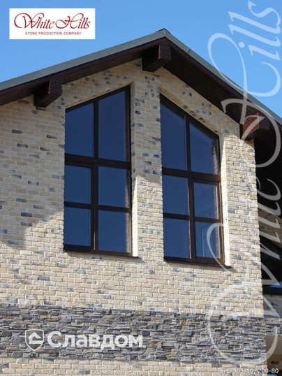 Частный дом с использованием облицовочного камня White Hills Бремен Брик 305-00