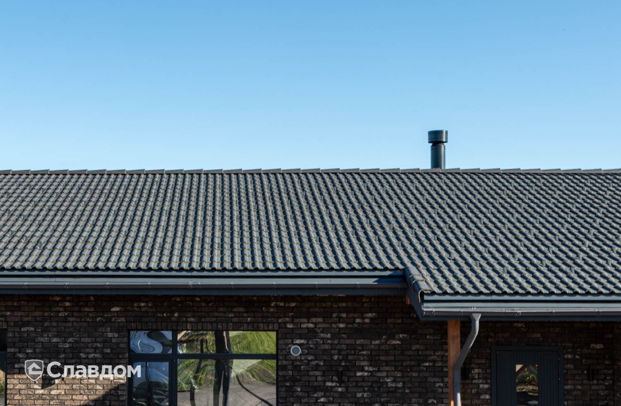 Частный дом с облицовкой из кирпича Тандем Данилово