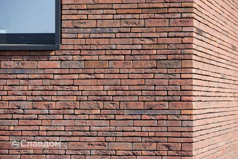 Стоматология в Кортрейке с облицовкой кирпичом Terca Wasserstrich Special E1 и Blauw-Rood Genuanceerd