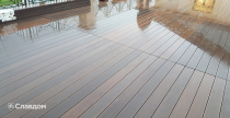 Терасса частного дома с использованием доски из ДПК CM Decking