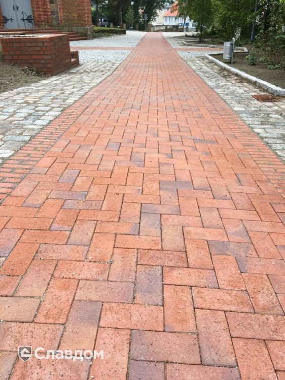 Лестница и дорожка с применением брусчатки Vandersanden Zittau