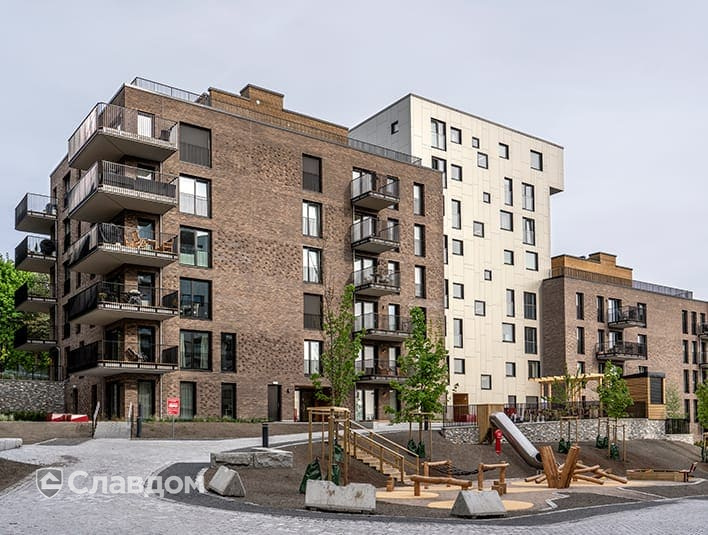Многоквартирный дом в г. Осло с облицовкой кирпичом Randers Tegl RT531 Unika
