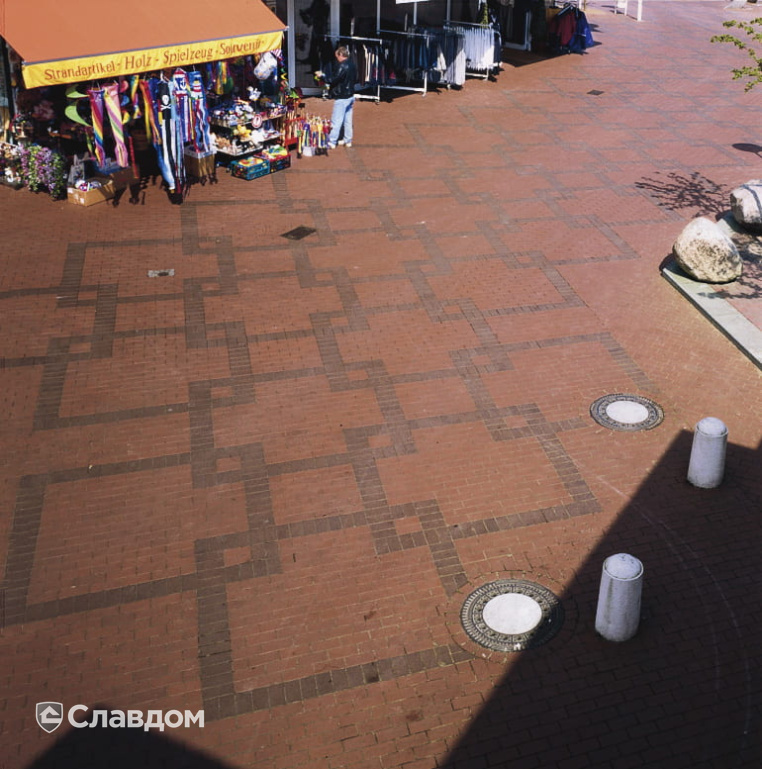 Сквер с применением брусчатки Penter Weserbergland