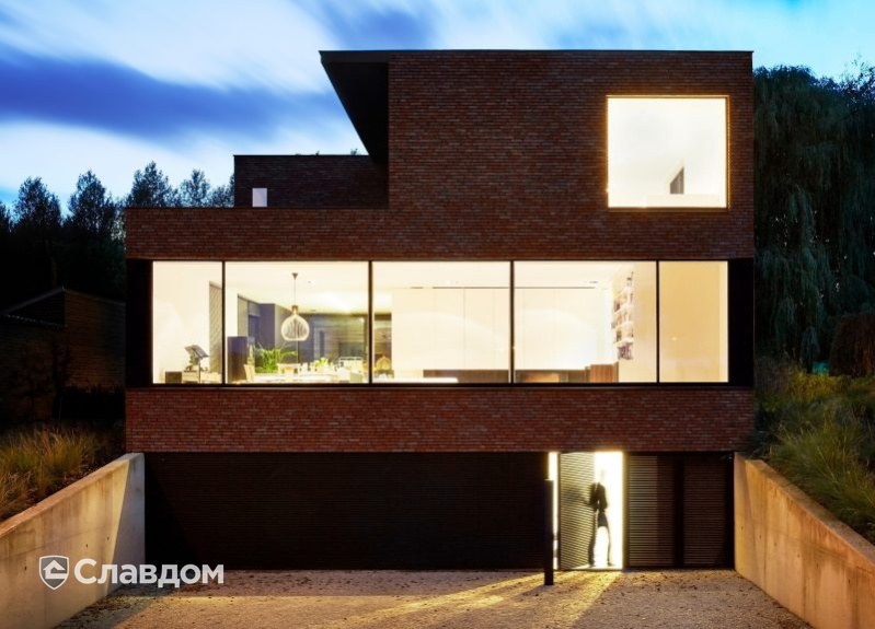 Частный дом в Герцеле с облицовкой кирпичом Terca Paarsblauw