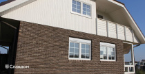 Частный дом с облицовкой кирпичом Донские зори Бронницкий узорный
