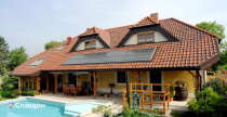Частный дом с черепицей TONDACH Sulm antique engobe