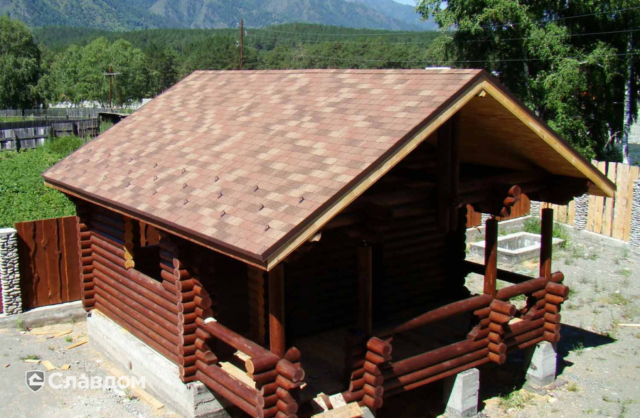 Беседка с покрытием крыши мягкой кровлей TEGOLA Классик Терракота