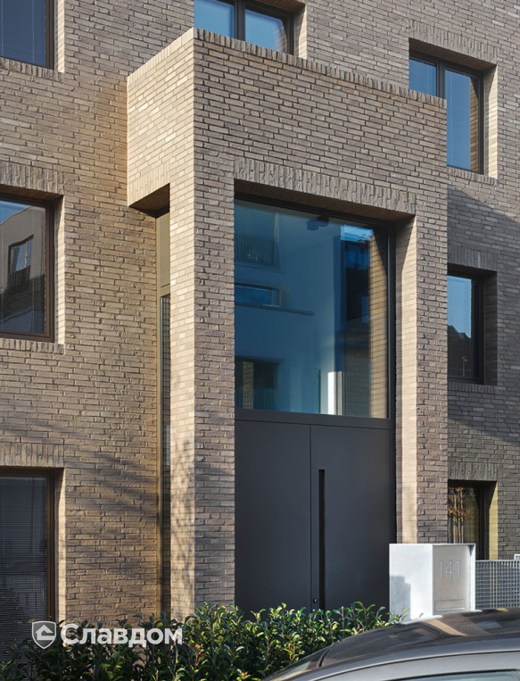 Жилой дом с облицовкой кирпичом MUHR WS34 Grau Nuanciert