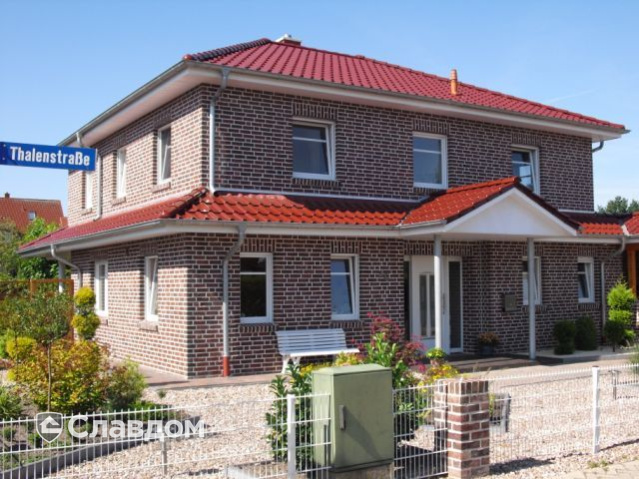 Двухэтажный коттедж с облицовокой кирпичом Terca Milano